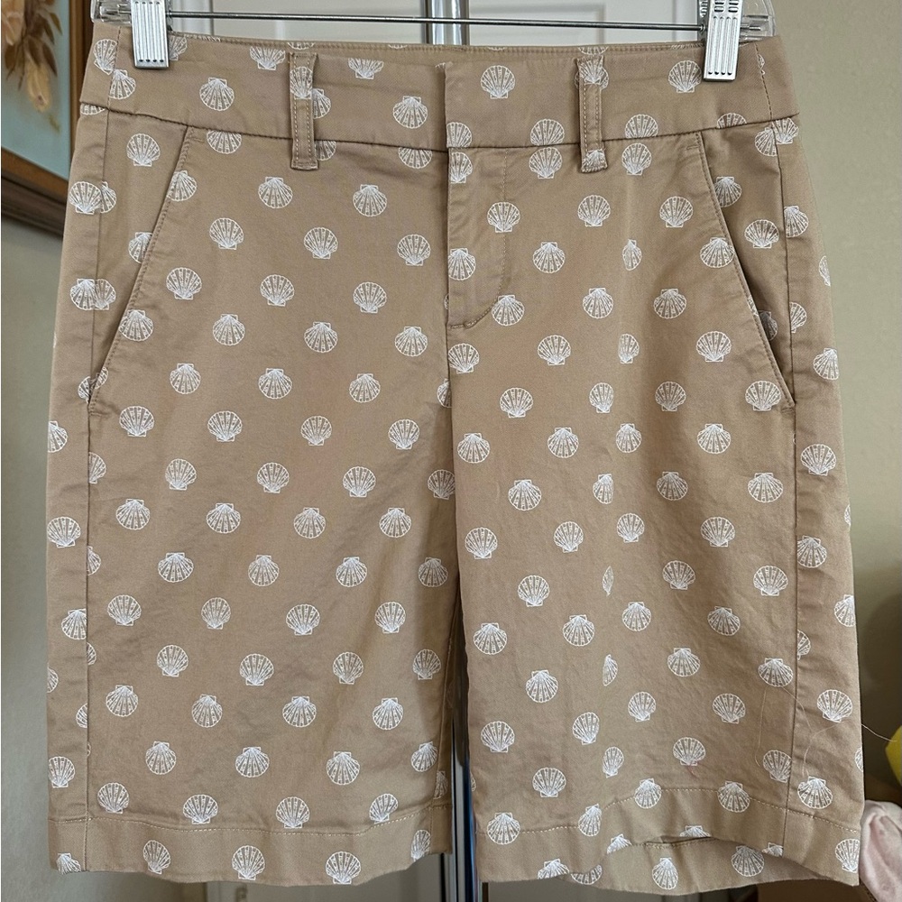 Tan Patterned Women's Shorts